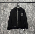 Chrome Hearts Corner Zip Up Hoodie Black