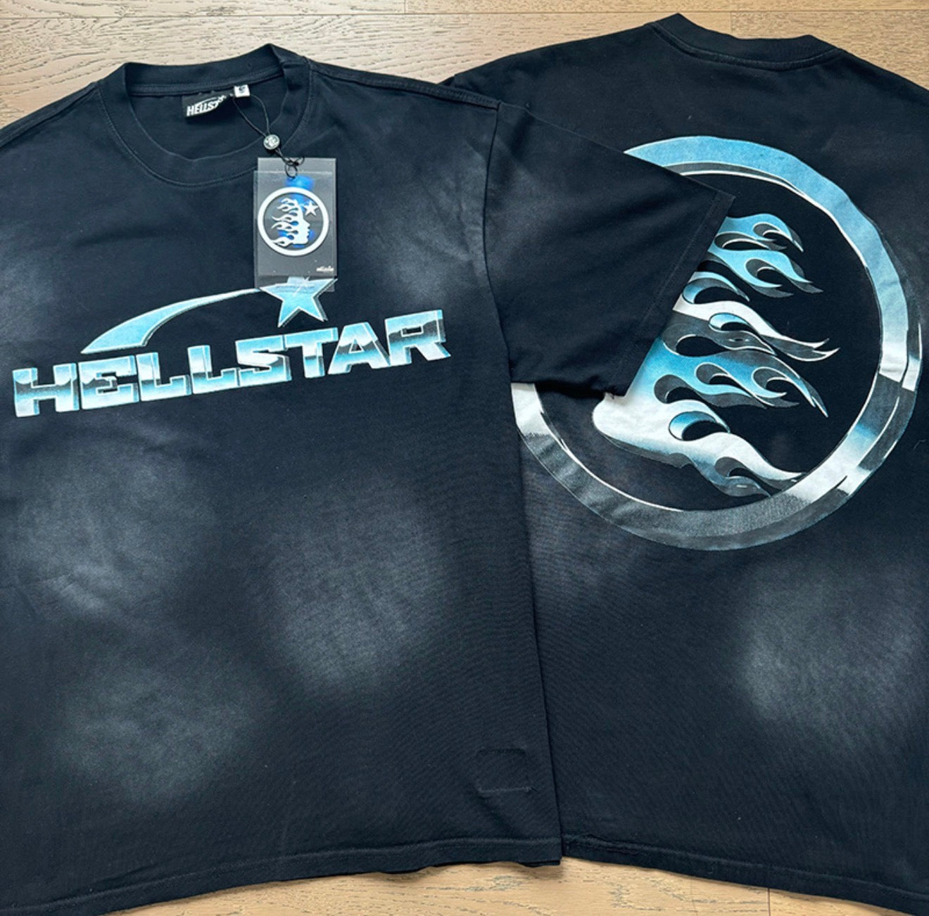 Hellstar Washed Shirt Black/Blue