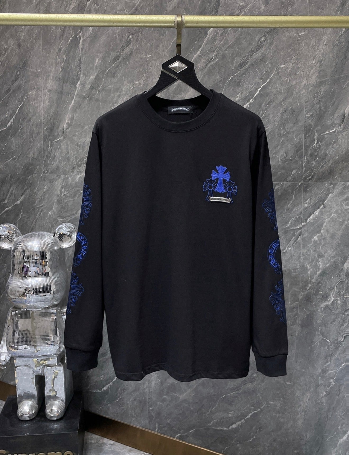Chrome Hearts Tri Long Sleeve Shirt Black/Blue