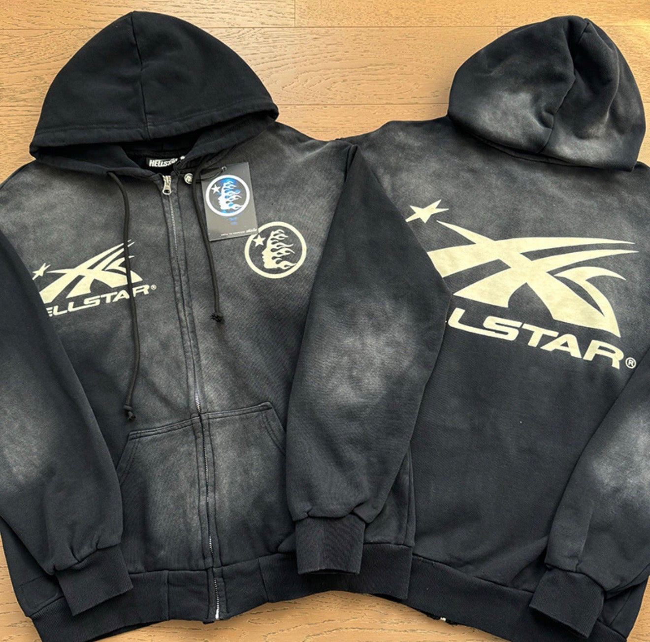 Hellstar Washed Hoodie Black