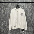Chrome Hearts Corner Zip Up Hoodie White