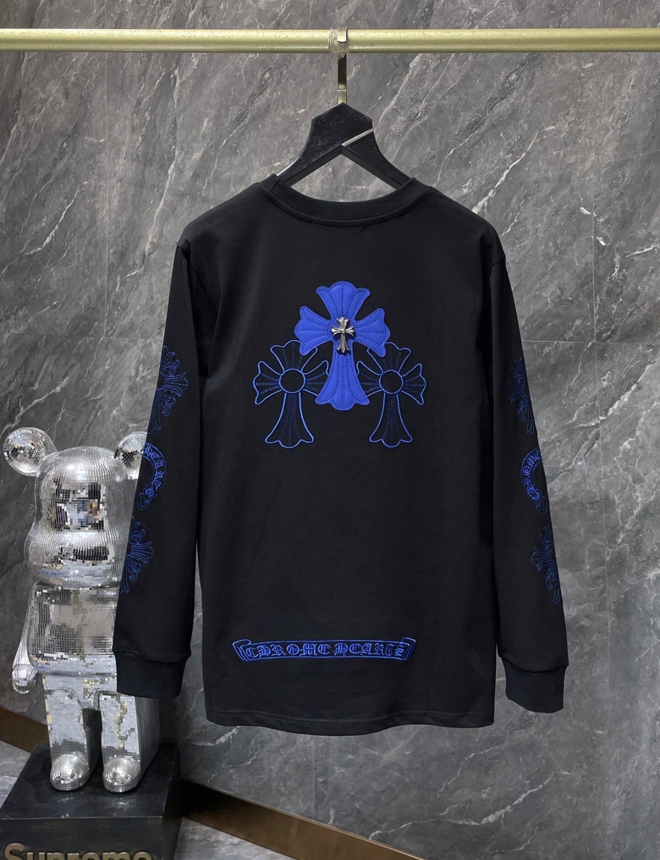 Chrome Hearts Tri Long Sleeve Shirt Black/Blue