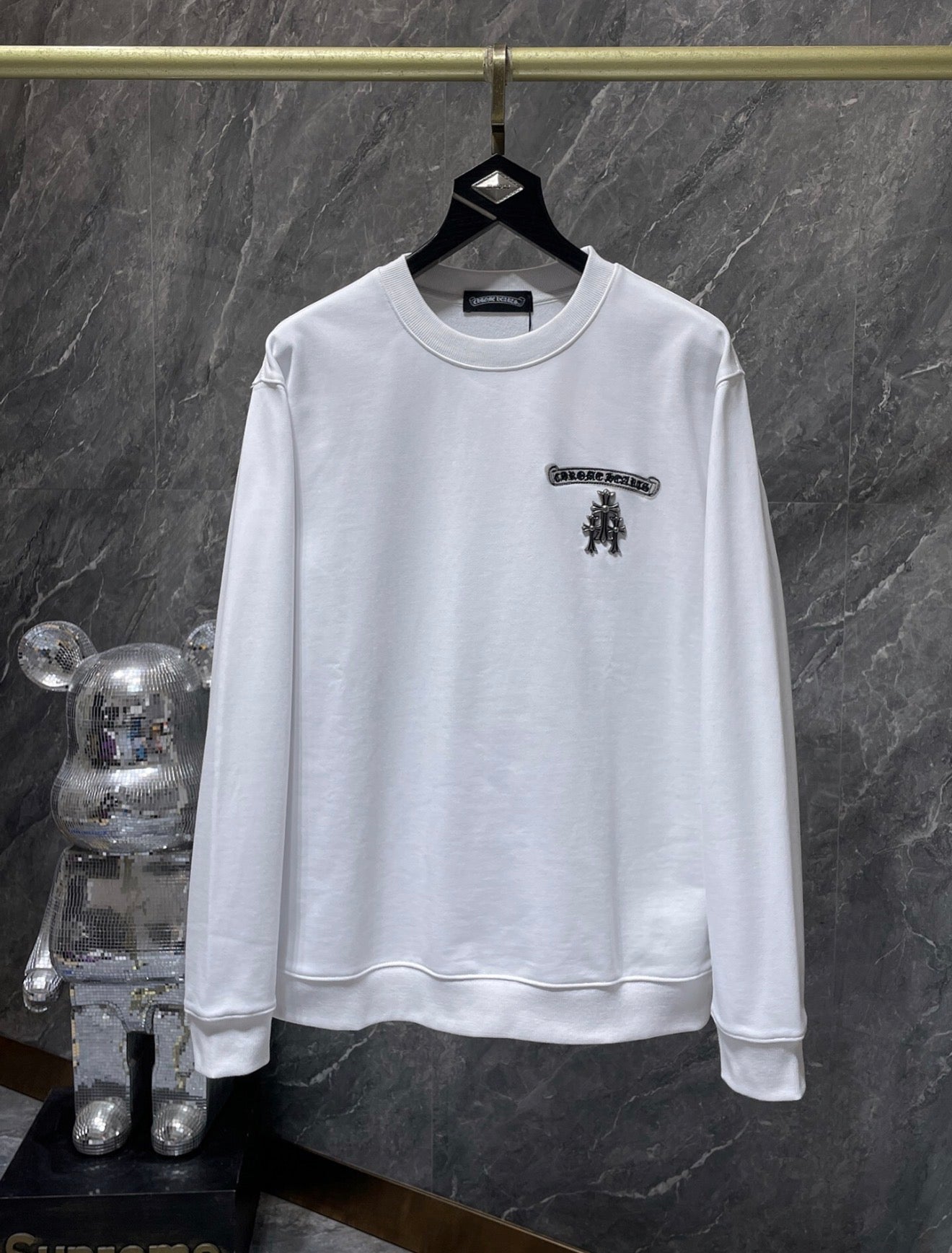 Chrome Hearts Pendant Long Sleeve Shirt White