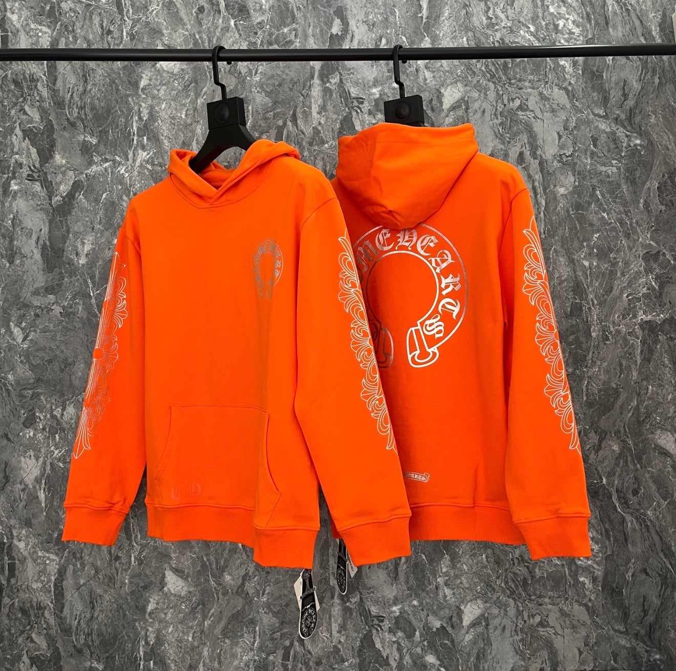 Chrome Hearts Corner Hoodie Orange