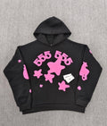 555 Hoodie Black & Pink
