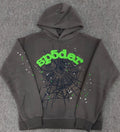 Sp5der Hoodie Grey & Green