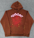 Sp5der Hoodie Brown & Pink