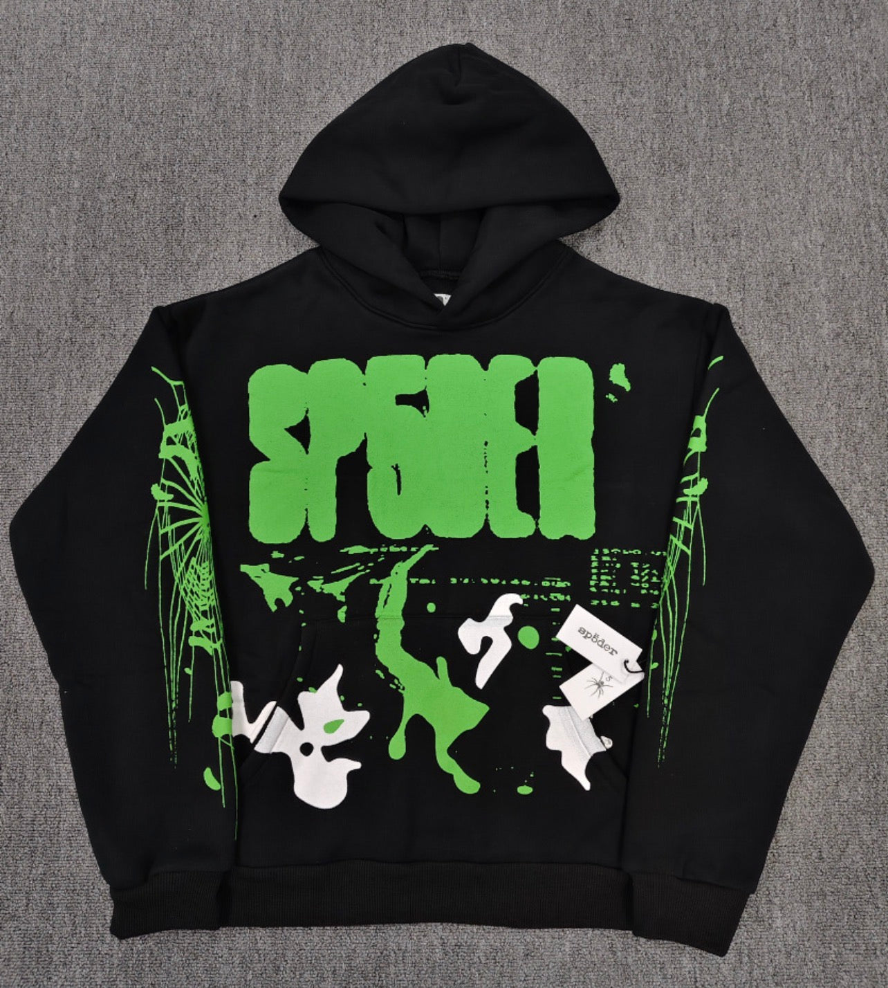 SP5DER Hoodie Black & Green