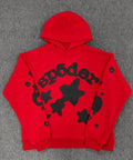 Sp5der Star Hoodie Red & Black