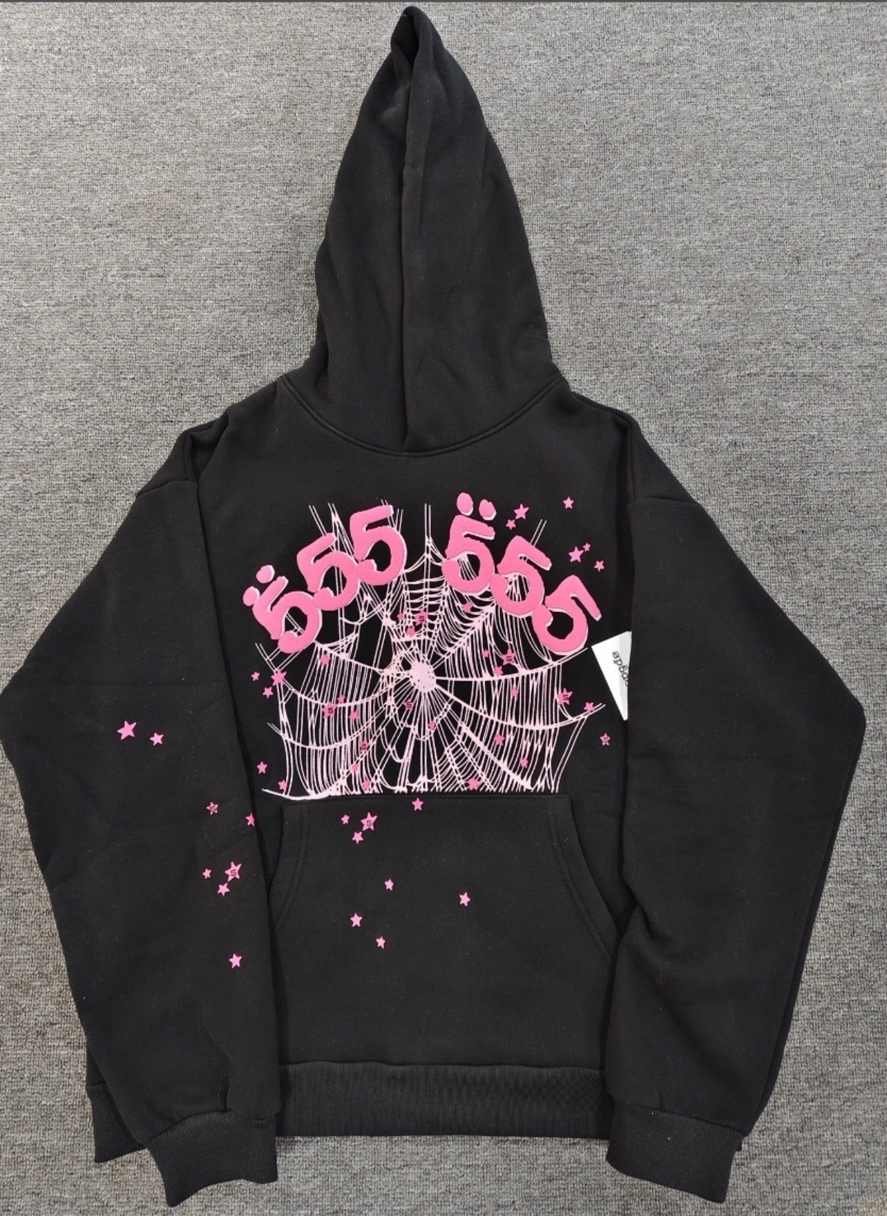 555 Hoodie Black and Pink