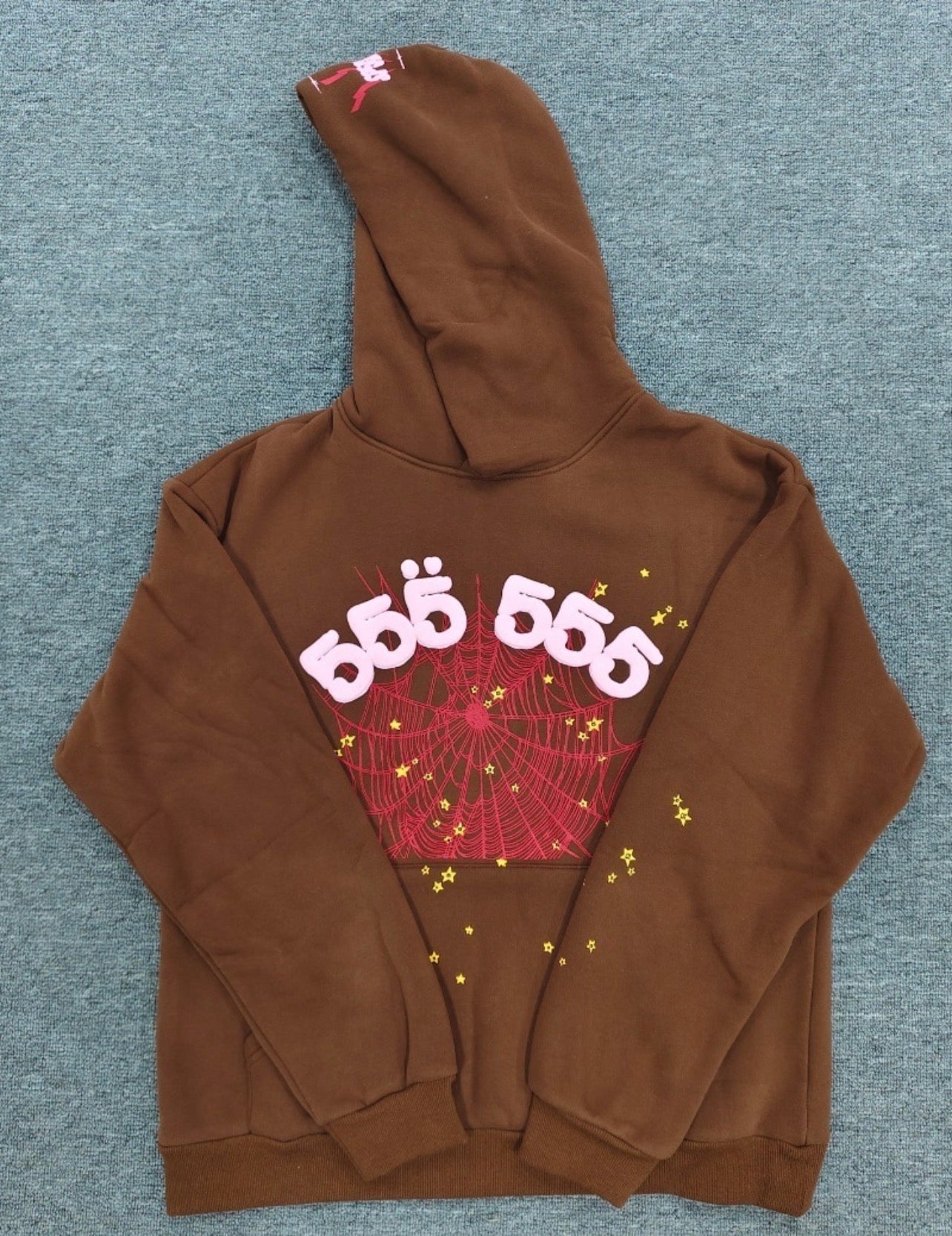555 Hoodie Brown & Pink