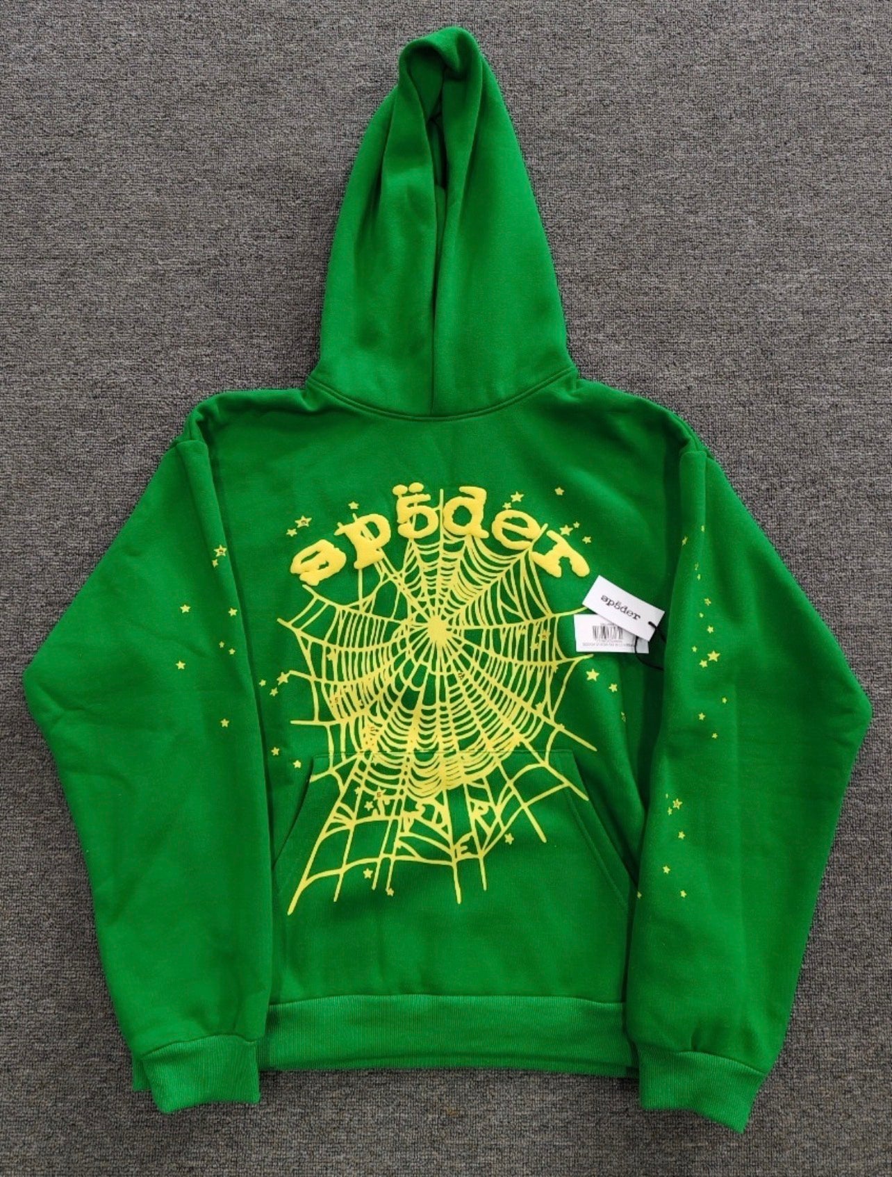 Sp5der Hoodie Green & Yellow