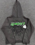 Sp*der Hoodie Web Grey & Green