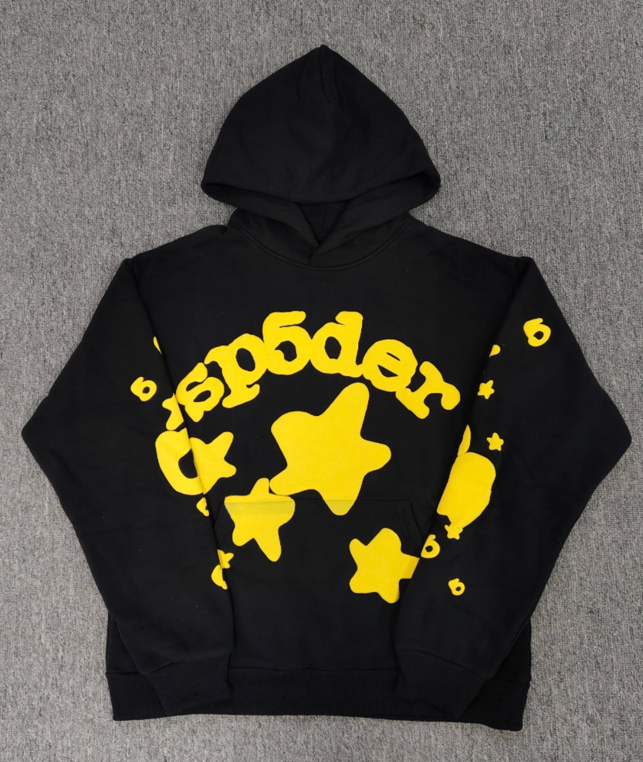 Sp5der Star Hoodie Black & Yellow