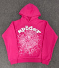 Sp5der Web Hoodie Pink & White