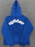 Sp5der web Hoodie Blue & White