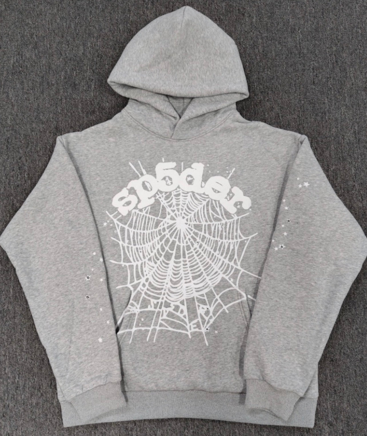 Sp5der Web Hoodie Grey & White