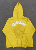 Sp5der Web Hoodie Yellow & White