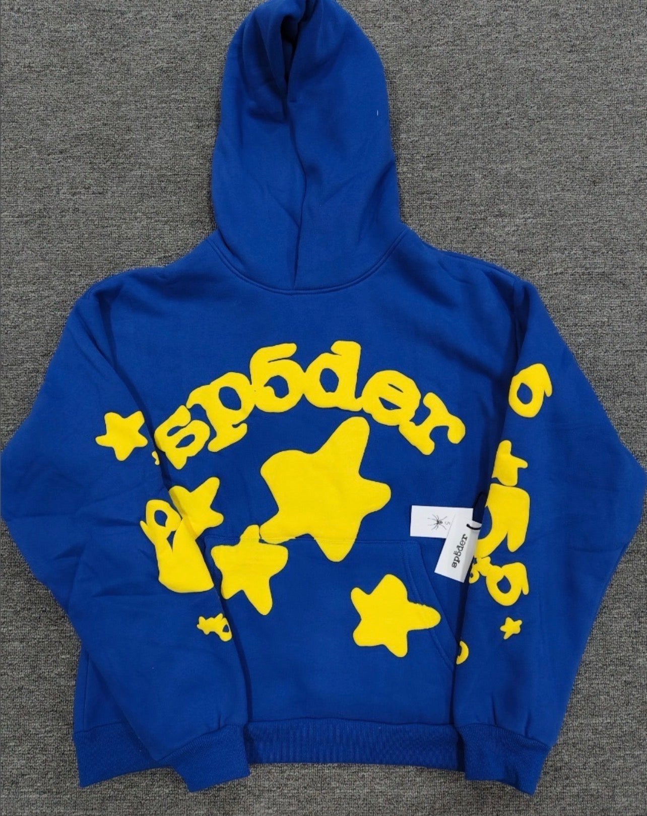 Sp5der Star Hoodie Blue & Yellow