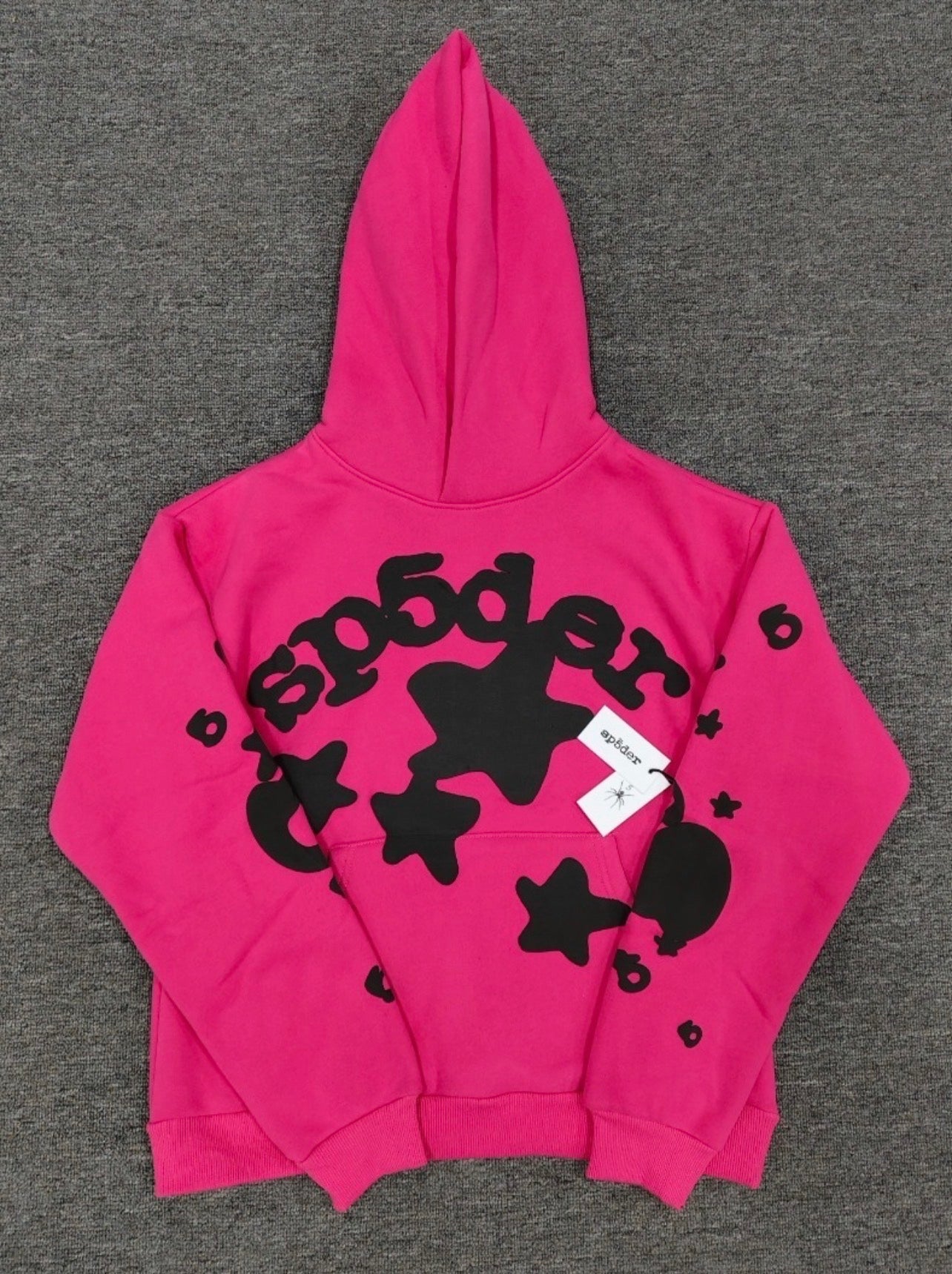 Sp5der Star Hoodie Pink & Black